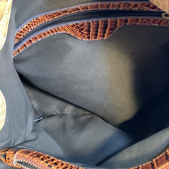 Faux Croc Embossed Vegan Leather Shoulder Bag NWT - Picture 5 of 7